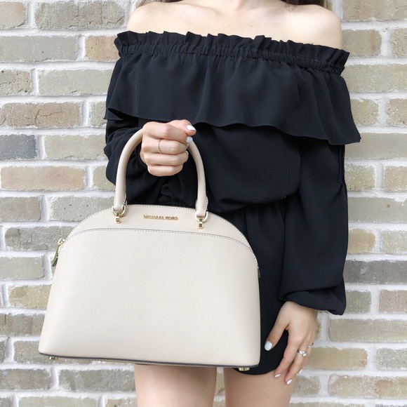 Michael Kors Emmy Large Satchel Bag oyster - Picture 2 of 7